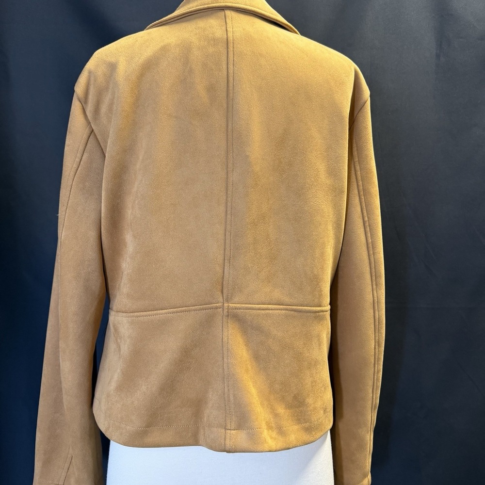 Ookie & Lala Faux Suede Moto Jacket Size L - Picture 9 of 10